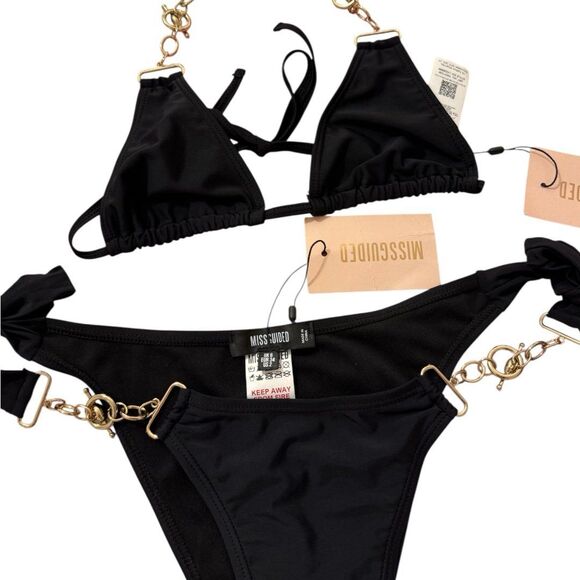 Gold chain Missguided Bikini Set New Size US 2 - Picture 3 of 3